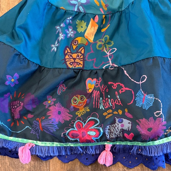 Enchanting Blue Floral Kids Costume Dress - Picture 7 of 16